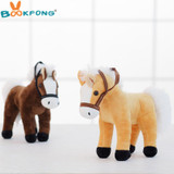 BOOKFONG 1PC 35CM Simulation Horse Plush Toy Stuffed Animal Horse Doll Prop Toys Great Gift for Children