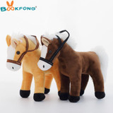 BOOKFONG 1PC 35CM Simulation Horse Plush Toy Stuffed Animal Horse Doll Prop Toys Great Gift for Children