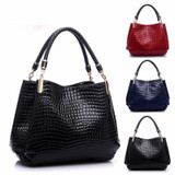 Bonsacchic Alligator Leather Women Handbags Bolsas De Couro Designer Shoulder Bags Black Bag Ladies Bolsas Femininas