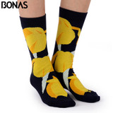 Bonas Geometry 3D Print Socks Women Wedding Gift Casual Cotton Hosiery Meia Colorful Men's Business Sox Hot Sale Christmas Socks