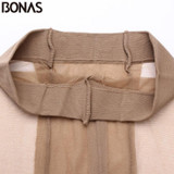 BONAS Large Size Black Nylons Lady Tights Summer Women T Crotch Elasticity Seamless Pantyhose For Girls Thin Solid Color Female