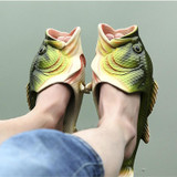 Bomlight Personality Shoes Men Sandals Fish Slippers Mens Flip Flops Fish Sandals Beach Strange Slippers Sandalias De Hombre