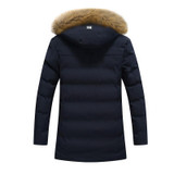 Bolubao New Men Winter Jacket Fashion Thick Warm Down Parka Outerwear Long Coat Fur Windbreak Removable Hood Down Parkas