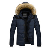 Bolubao New Men Winter Jacket Fashion Brand Quality Thick Warm Zipper Down Parka Outerwear Padded Coat Male Fur Removable Hooded