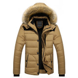 Bolubao New Men Winter Jacket Fashion Brand Quality Thick Warm Zipper Down Parka Outerwear Padded Coat Male Fur Removable Hooded