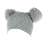 Bnaturalwell Fashion Baby Fox Fur Hat Girls Boys 100% Real Fur pompoms Ball Baby Winter Beanies Cap Knitted beanies H064D