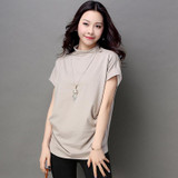 Blusas y Camisas Mujer 2018 Women Summer Fashion Turtleneck Tops Batwing Sleeve Womens Cotton Casual Blouses Loose Ladies Shirts
