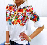 Blusas Women Blouses white fashion Butterfly Chiffon blouse plus size body Tops Long Sleeve Shirt Casual blusa feminino