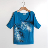 Blusas Femininas Fashion Women Summer Cold Shoulder Blouse Loose Tops Print Short Sleeve Blouse Casual Ladies Blouses LJ3673M Blusas Femininas Fashion Women Summer Cold Shoulder Blouse Loose Tops Print Short Sleeve Blouse Casual Ladies Blouses LJ3673M