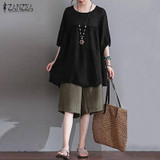 Blusas Femininas 2018 Summer Women Casual Loose Blouses Shirts Half Sleeve Pullover Tops Plus Size Cotton Tees Oversized 5XL