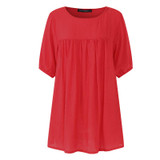 Blusas Femininas 2018 Summer Women Casual Loose Blouses Shirts Half Sleeve Pullover Tops Plus Size Cotton Tees Oversized 5XL