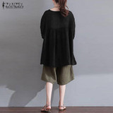 Blusas Femininas 2018 Summer Women Casual Loose Blouses Shirts Half Sleeve Pullover Tops Plus Size Cotton Tees Oversized 5XL