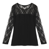 Blusas Femininas 2018 Spring Summer ZANZEA Women Sexy Shirt Tops Lace Patchwork Long Sleeve Casual Blouse Black White Plus Size