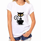 Blusas Femininas 2017 Women Summer Blouses Short Sleeve Q-Neck Blouse Shirts Cat Print Casual Women Shirts Tops Plus Size