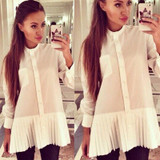 Blusas Femininas 2017 Women Blouses Fashion Long Sleeve White Shirt Dress Ladies Summer Autumn Chiffon Tops For Women Clothing Blusas Femininas 2017 Women Blouses Fashion Long Sleeve White Shirt Dress Ladies Summer Autumn Chiffon Tops For Women Clothing