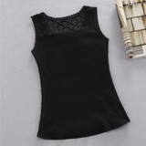 Blusas Femininas 2017 Summer Fashion Women Blouse Crochet Elegant Lace Blouses Sleeveless Black White Casual Shirts Tops Plus
