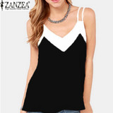 Blusas 2018 New Arrival Summer Style Sexy V Neck Womens Casual Sleeveless Halter Blouse Vest Loose Chiffon Tank Tops Plus Size Blusas 2018 New Arrival Summer Style Sexy V Neck Womens Casual Sleeveless Halter Blouse Vest Loose Chiffon Tank Tops Plus Size