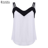 Blusas 2018 New Arrival Summer Style Sexy V Neck Womens Casual Sleeveless Halter Blouse Vest Loose Chiffon Tank Tops Plus Size Blusas 2018 New Arrival Summer Style Sexy V Neck Womens Casual Sleeveless Halter Blouse Vest Loose Chiffon Tank Tops Plus Size