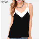 Blusas 2018 New Arrival Summer Style Sexy V Neck Womens Casual Sleeveless Halter Blouse Vest Loose Chiffon Tank Tops Plus Size Blusas 2018 New Arrival Summer Style Sexy V Neck Womens Casual Sleeveless Halter Blouse Vest Loose Chiffon Tank Tops Plus Size