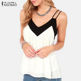Blusas 2018 New Arrival Summer Style Sexy V Neck Womens Casual Sleeveless Halter Blouse Vest Loose Chiffon Tank Tops Plus Size Blusas 2018 New Arrival Summer Style Sexy V Neck Womens Casual Sleeveless Halter Blouse Vest Loose Chiffon Tank Tops Plus Size