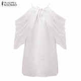 Blusas 2017 Summer Style Halter Neck Bowknot White Shirts Elegant Women Sexy Off Shoulder Blouses Casual Slim Chiffon Tops
