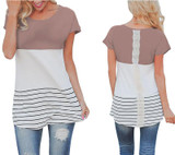 Blusas 2017 Summer Fashion Back Lace Women Tunic Blouses Short Sleeve Harajuku Tee Shirts Tops Camisetas Poleras Mujer Verano