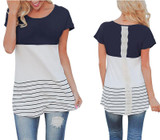 Blusas 2017 Summer Fashion Back Lace Women Tunic Blouses Short Sleeve Harajuku Tee Shirts Tops Camisetas Poleras Mujer Verano