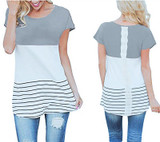 Blusas 2017 Summer Fashion Back Lace Women Tunic Blouses Short Sleeve Harajuku Tee Shirts Tops Camisetas Poleras Mujer Verano