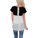 Blusas 2017 Summer Fashion Back Lace Women Tunic Blouses Short Sleeve Harajuku Tee Shirts Tops Camisetas Poleras Mujer Verano