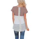 Blusas 2017 Summer Fashion Back Lace Women Tunic Blouses Short Sleeve Harajuku Tee Shirts Tops Camisetas Poleras Mujer Verano