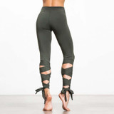BlueY Women Ballerina Pants Sporting Legging Fitness Cross Mallas High Waist Ballet Dance Bandage Cropped Pant Sportswear leggin
