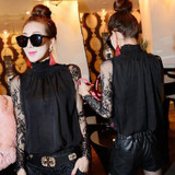 Blusa feminina 2017 Elegant Fashion Sexy Women lace shirt Womens summer style long sleeve Brand Blouse Women lace tops XY254