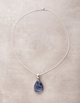 Blue Sodalite Teardrop Necklace