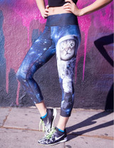 Blue 3D Galaxy Space Astronaut Cat Printed Leggings Women Sportss Leggings 2016 New Design Punk Rock Jogger Jeggings Sexy Legins