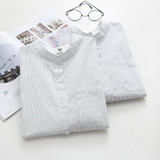 Blouses White Shirt Women Blouse 2018 New Autumn Cotton Stripe Long Sleeve Shirts Ladies Tops Female Clothing S-XL