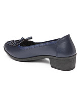 Block Heel - Navy