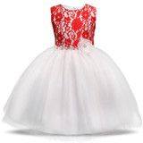 Pretty Toddler Girl Baby Wedding Dress Newborn Infant Christening Gown For 1 2 Year Baby Girl Birthday Outfits Kids Party Wear
