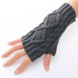 Pretty Stylish hand warmer winter gloves women Arm Crochet Knitting faux Wool Mitten warm Fingerless Gloves,gants femme