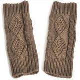 Pretty Stylish hand warmer winter gloves women Arm Crochet Knitting faux Wool Mitten warm Fingerless Gloves,gants femme