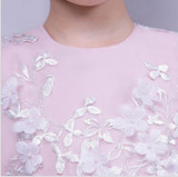 Pretty Pink Lace Flower Girl Dresses For Wedding Ball Gown Little Girls Pageant Dress Long Gowns for Girls First Communion Dress