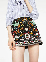 Pretty Embroidered Short Skirt Bottom