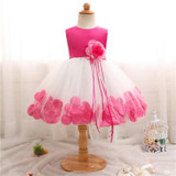 Pretty Baby Girl Wedding Dress Toddler Baptism Dresses For Baby Girl 1-2 Birthday Party Dress Floral Bebes Christening Gowns