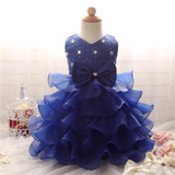 Pretty Baby Girl Fluffy Indant Christening Gowns Baby Girl 1 Year First Birthday Party Dresses For Girls Kids Vestido Infantil
