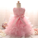 Pretty Baby Girl Fluffy Indant Christening Gowns Baby Girl 1 Year First Birthday Party Dresses For Girls Kids Vestido Infantil