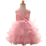 Pretty Baby Girl Fluffy Indant Christening Gowns Baby Girl 1 Year First Birthday Party Dresses For Girls Kids Vestido Infantil