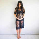 Pregnant Women Lace Dresses Maternity Photography Fancy Props Dresses Maternity Photo Shooting Crochet Lace Dresses
