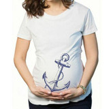 Pregnant Maternity T Shirts Shorts Casual Pregnancy Clothes Funny For Pregnant Women Marternity Clothing Cotton Summer 2017 Y