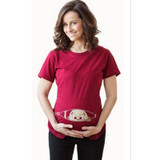 Pregnant Maternity T Shirts Shorts Casual Pregnancy Clothes For Pregnant Women Clothing Gravida Cotton Vestidos Summer DS19