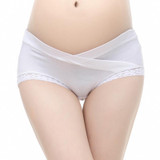 Pregnant Maternity Comfortable Low Waist Cotton Briefs Lace Trimmed Underwear Panties