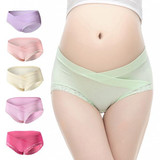 Pregnant Maternity Comfortable Low Waist Cotton Briefs Lace Trimmed Underwear Panties